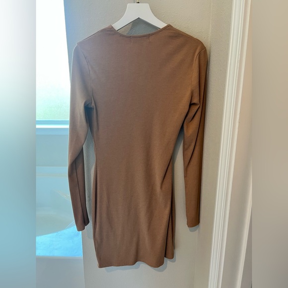 Michael Costello x Revolve asymmetrical neckline mini dress
